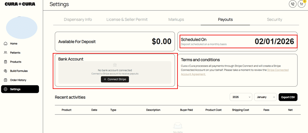 Connect Your Bank Account guide screenshot