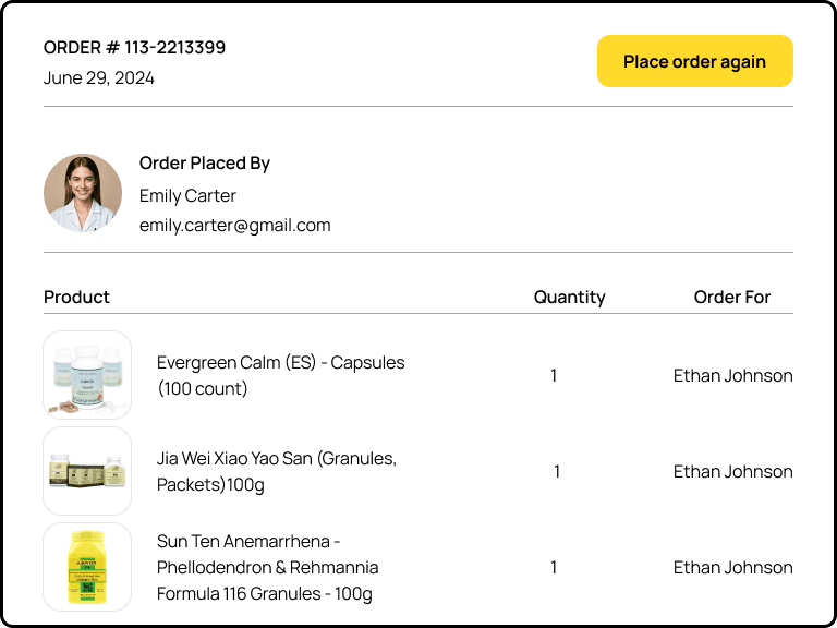 Re-order with single click