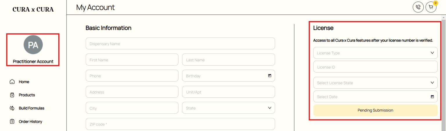Manage your license information guide screenshot