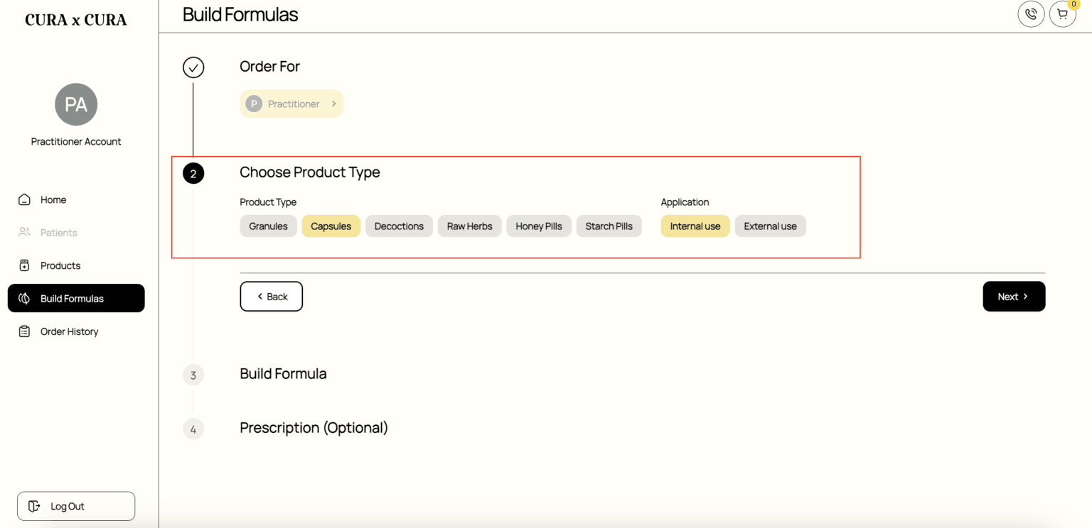 How to build formulas - Capsules guide screenshot