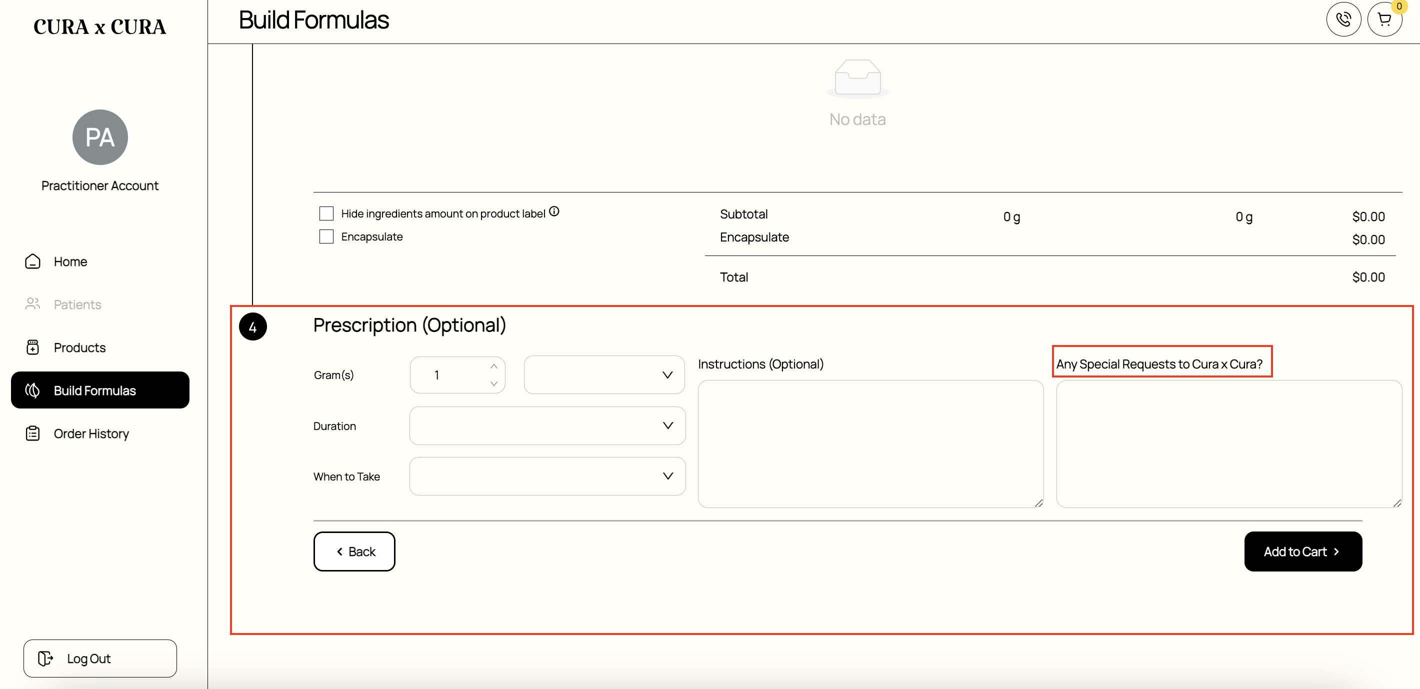 How to build formulas - Granules guide screenshot
