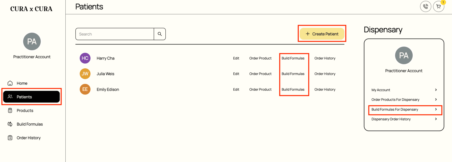 Create clinic or patient orders guide screenshot