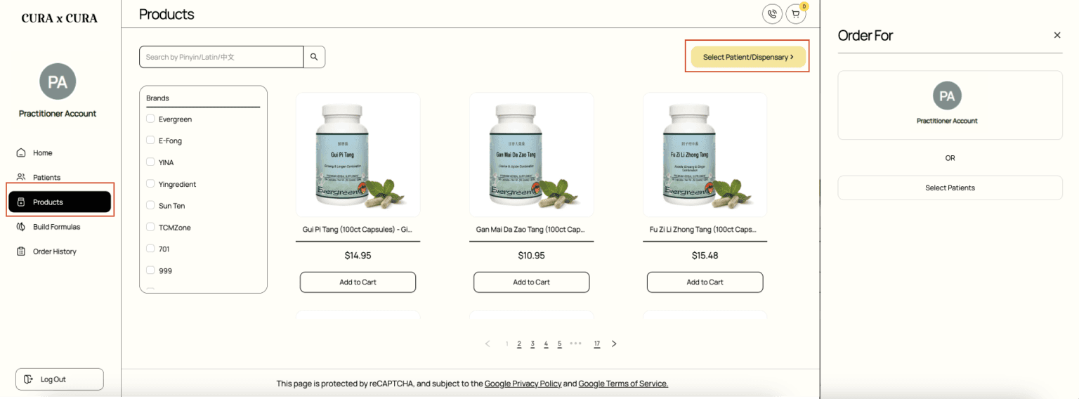 Create clinic or patient order guide screenshot
